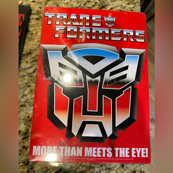 Other - Transformers red metal hanging art